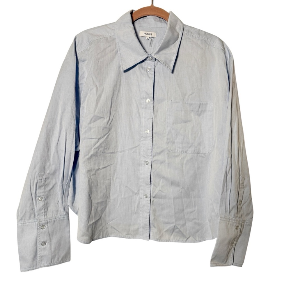 Parker Light Blue‎ Button Down Pocket Back Sz XL